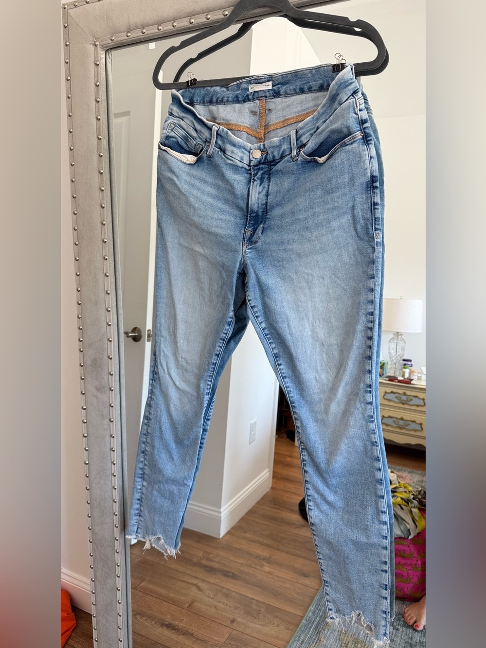 Good American Light Wash Women's Good Legs Skinny Jeans 14/32